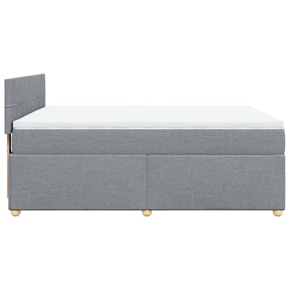 Giroletto a Molle con Materasso Grigio Chiaro 140x190cm Tessuto | homemem39