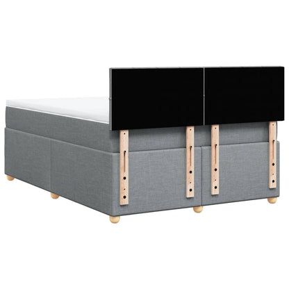 Giroletto a Molle con Materasso Grigio Chiaro 140x190cm Tessuto | homemem39