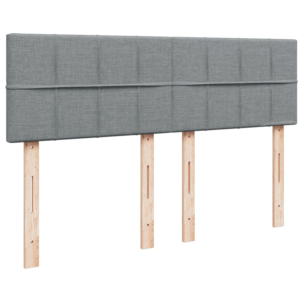Giroletto a Molle con Materasso Grigio Chiaro 140x190cm Tessuto | homemem39