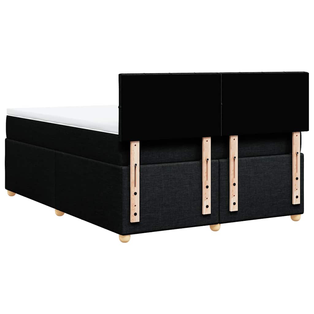 Giroletto a Molle con Materasso Nero 140x190 cm in Tessuto | homemem39