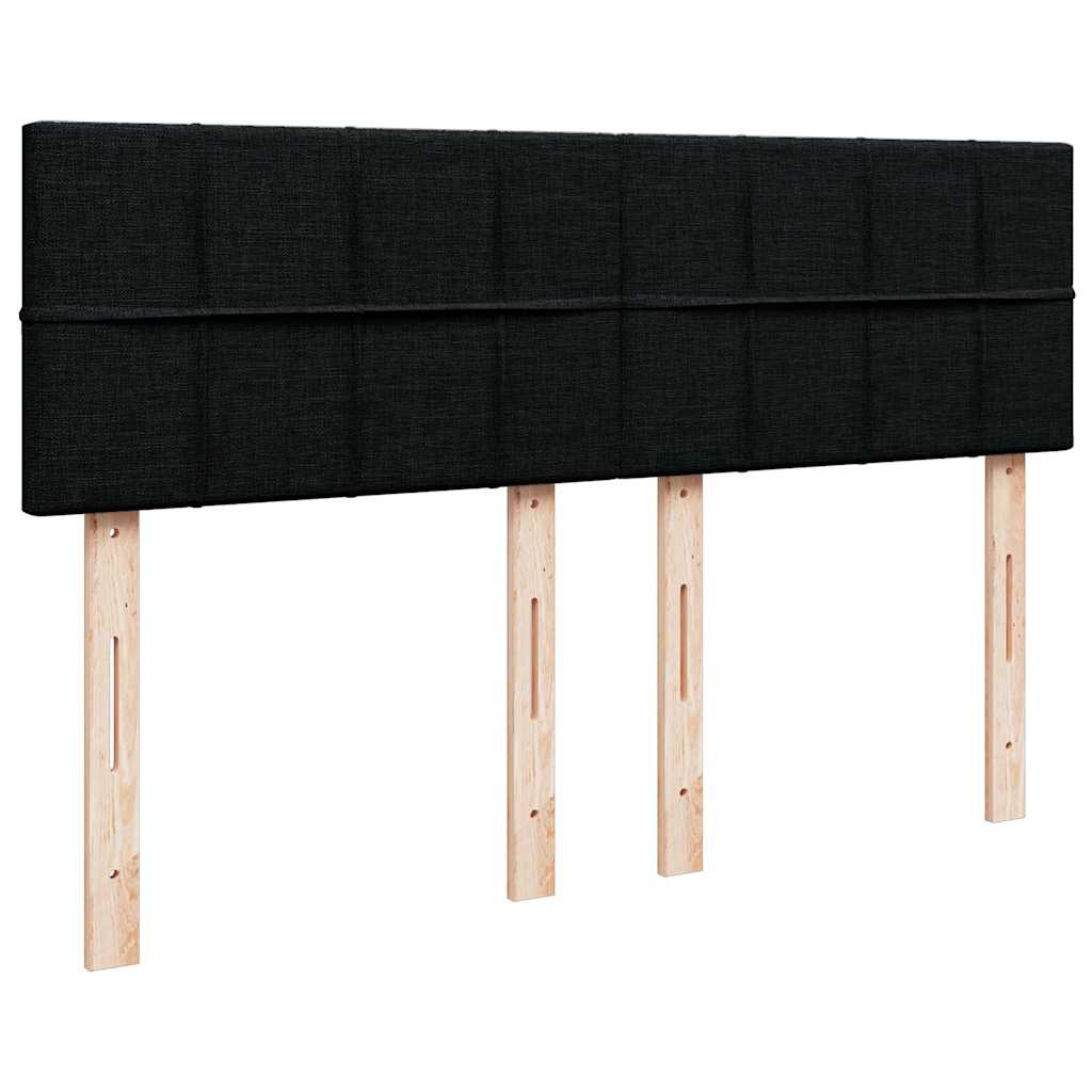 Giroletto a Molle con Materasso Nero 140x190 cm in Tessuto | homemem39