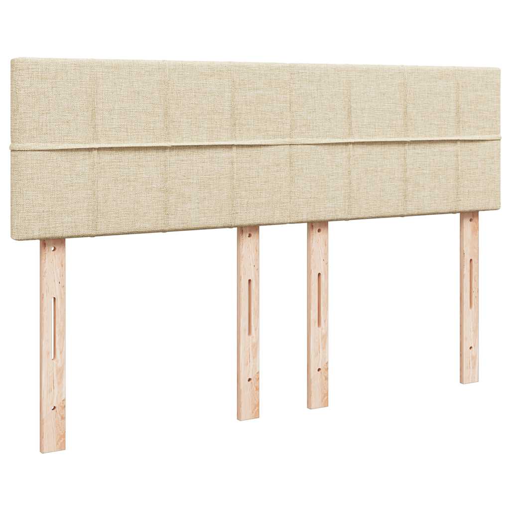 Giroletto a Molle con Materasso Crema 140x19 cm in Tessuto