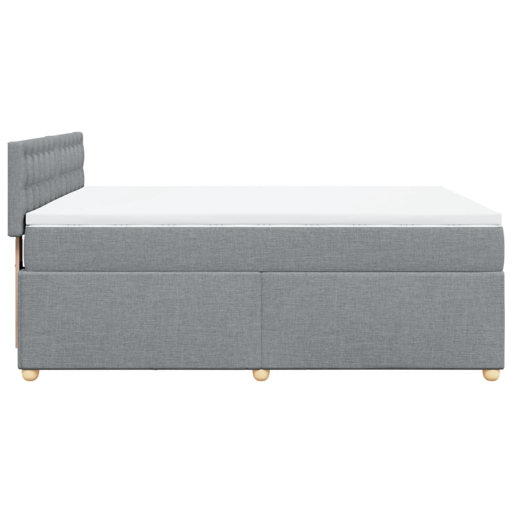 Giroletto a Molle con Materasso Grigio Chiaro 140x190cm Tessuto | homemem39