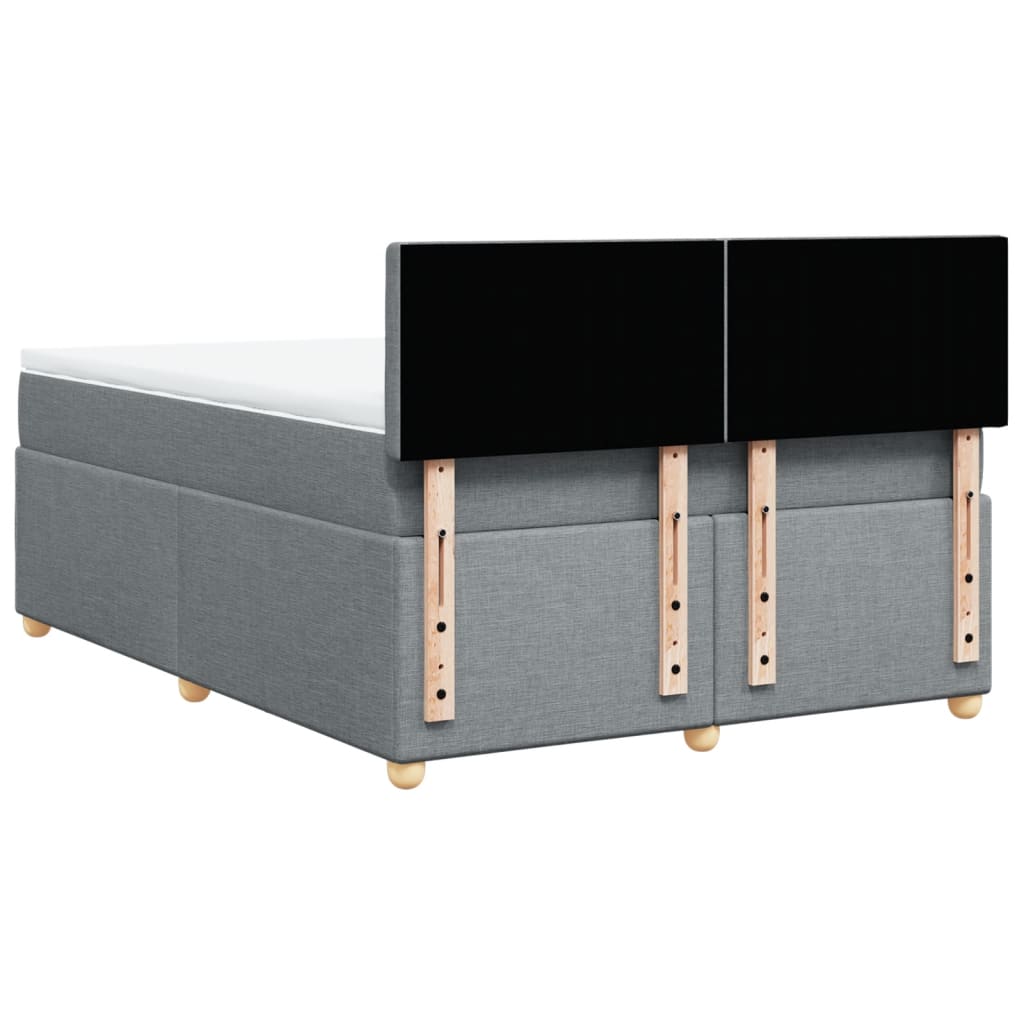 Giroletto a Molle con Materasso Grigio Chiaro 140x190cm Tessuto | homemem39