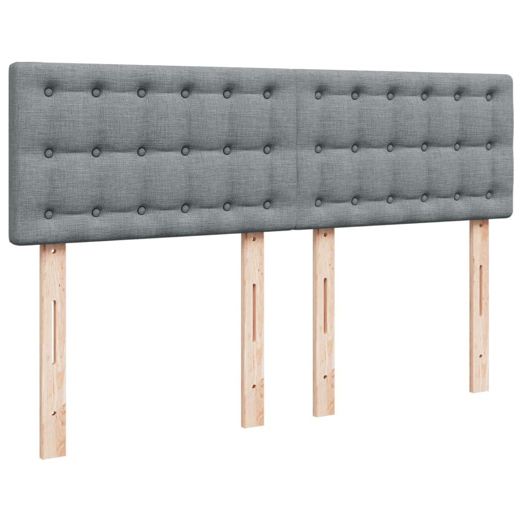 Giroletto a Molle con Materasso Grigio Chiaro 140x190cm Tessuto | homemem39