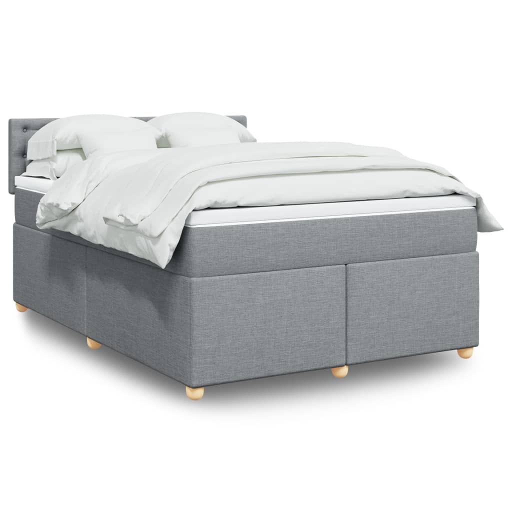 Giroletto a Molle con Materasso Grigio Chiaro 140x190cm Tessuto | homemem39