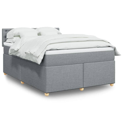 Giroletto a Molle con Materasso Grigio Chiaro 140x190cm Tessuto | homemem39