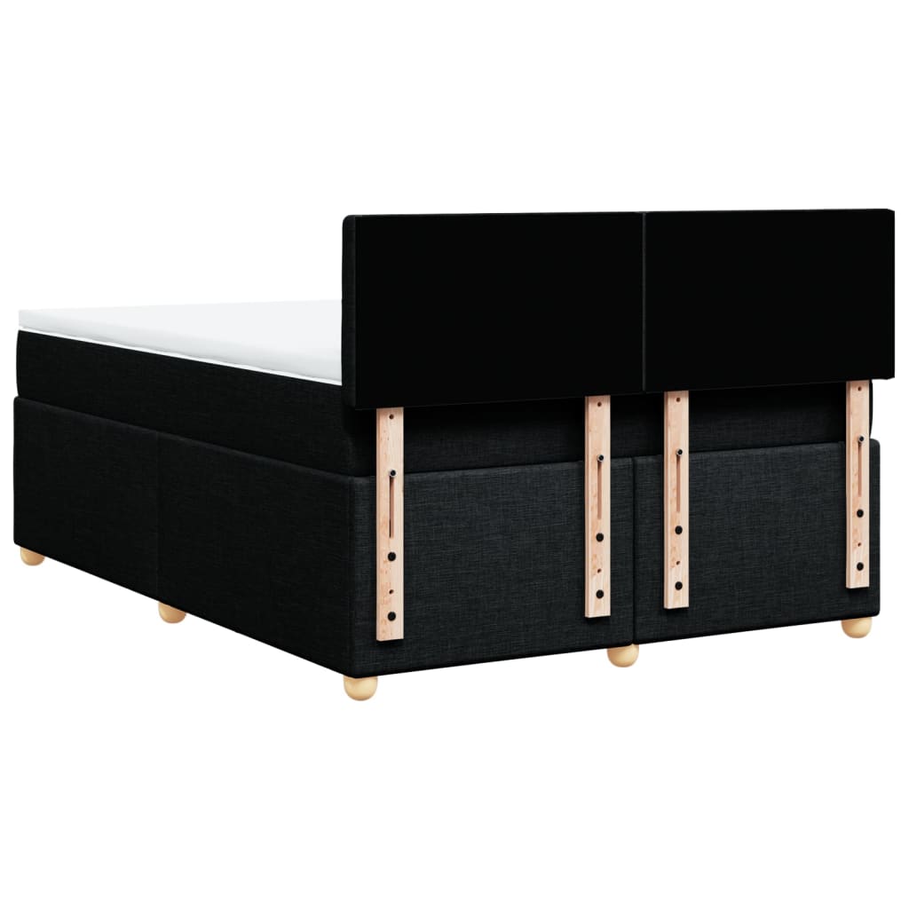 Giroletto a Molle con Materasso Nero 140x190 cm in Tessuto | homemem39