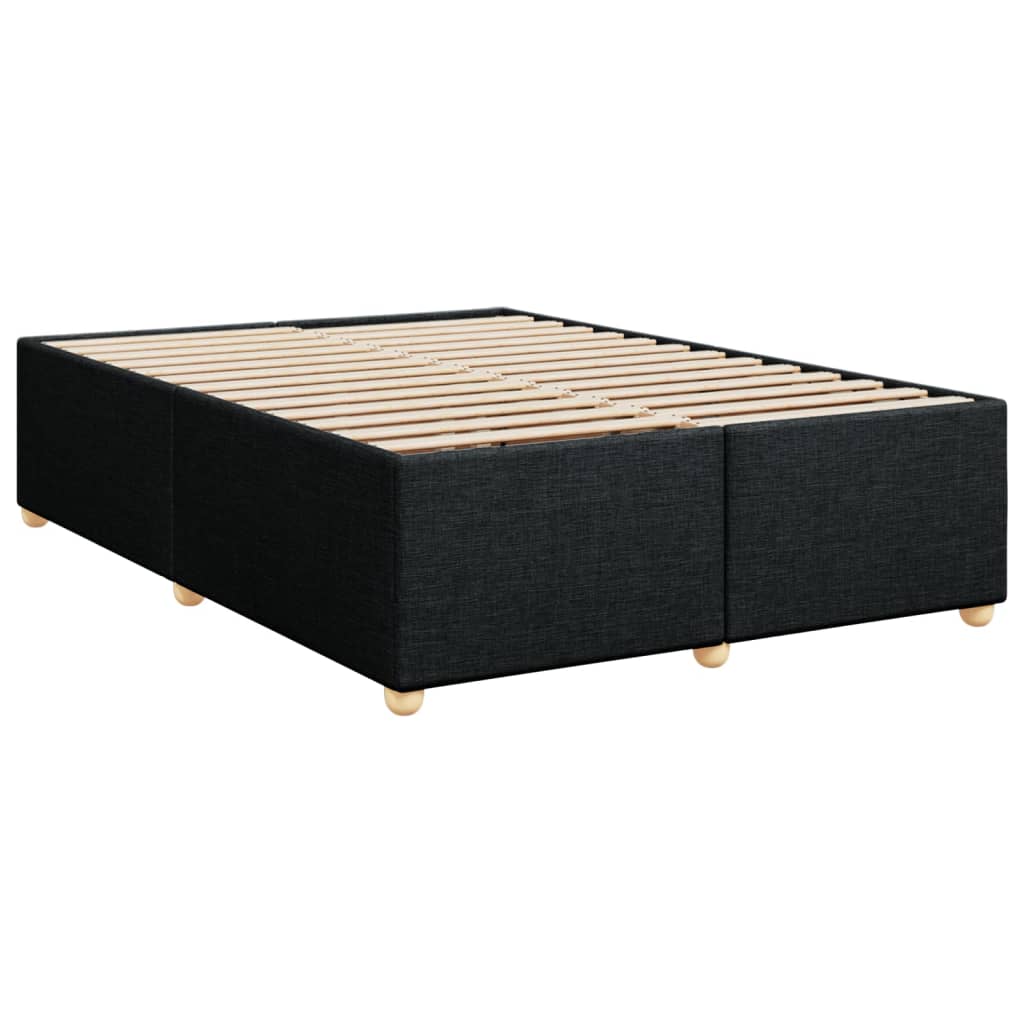 Giroletto a Molle con Materasso Nero 140x190 cm in Tessuto | homemem39