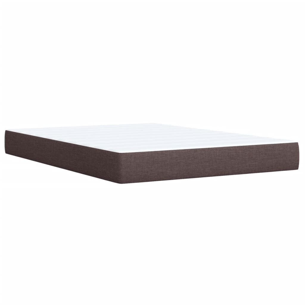 Giroletto a Molle con Materasso Marrone Scuro 140x190cm Tessuto | homemem39