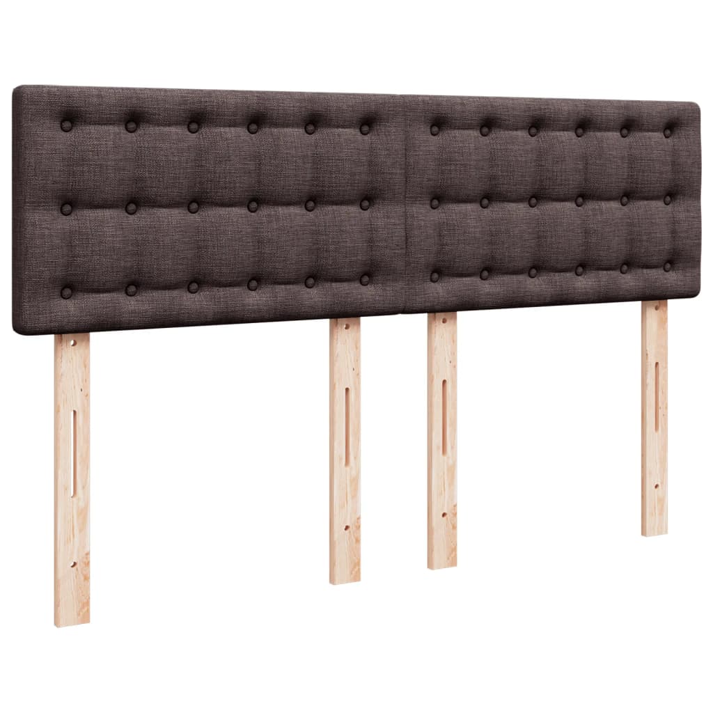 Giroletto a Molle con Materasso Marrone Scuro 140x190cm Tessuto | homemem39