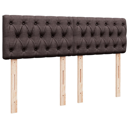 Giroletto a Molle con Materasso Marrone Scuro 140x200cm Tessuto | homemem39