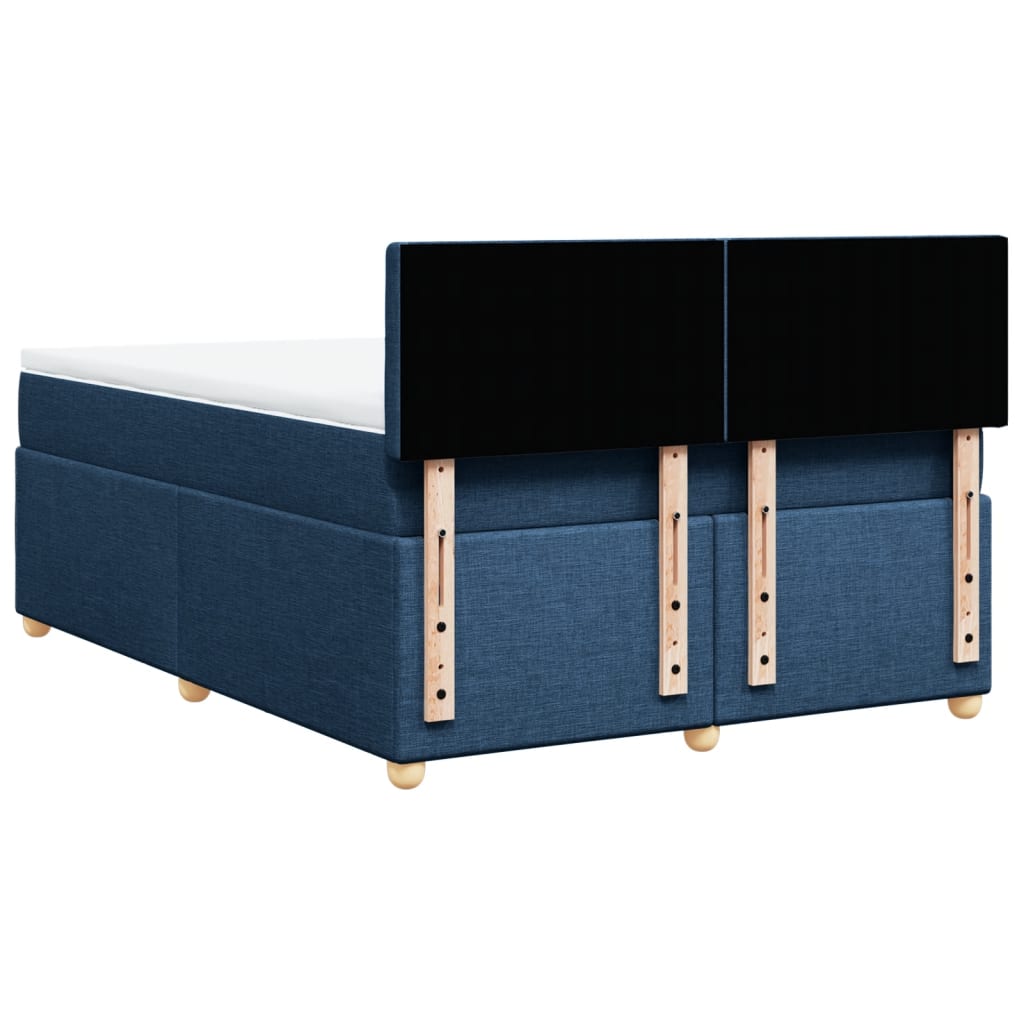 Giroletto a Molle con Materasso Blu 140x200 cm in Tessuto | homemem39