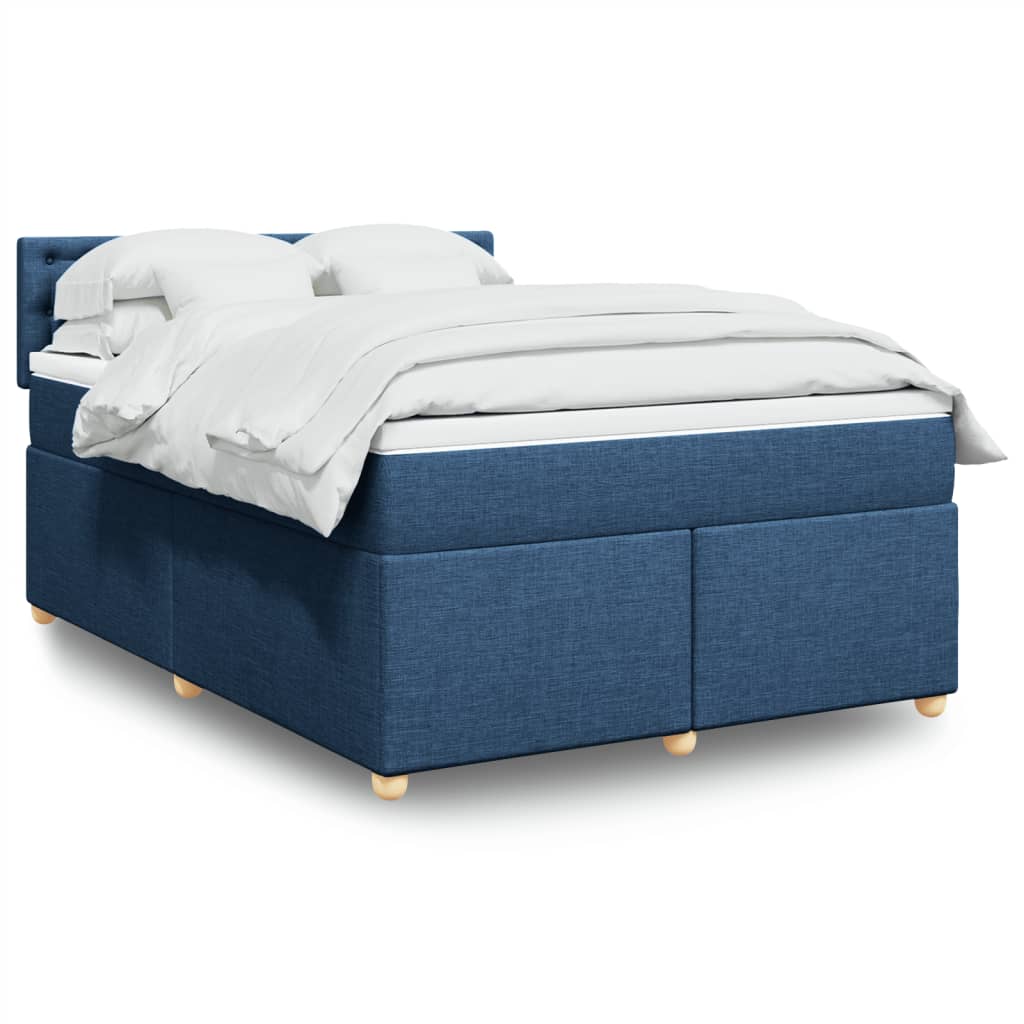 Giroletto a Molle con Materasso Blu 140x200 cm in Tessuto | homemem39