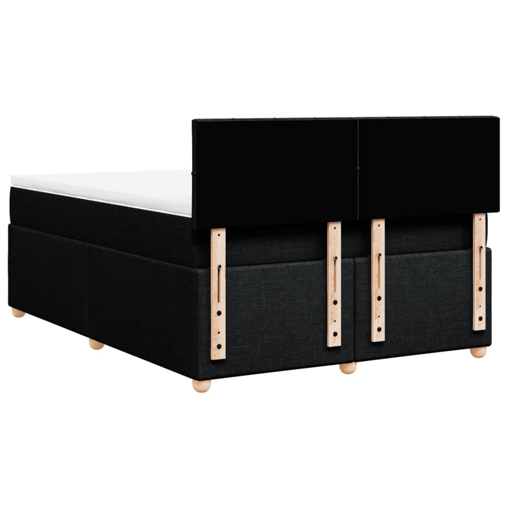Giroletto a Molle con Materasso Nero 160x200 cm in Tessuto | homemem39