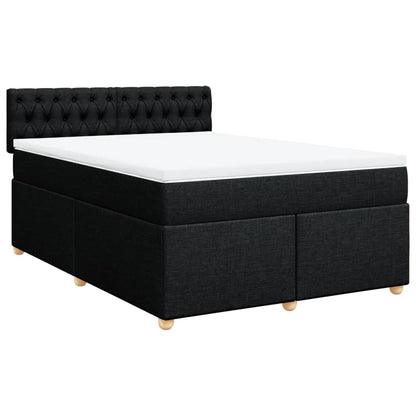 Giroletto a Molle con Materasso Nero 160x200 cm in Tessuto | homemem39