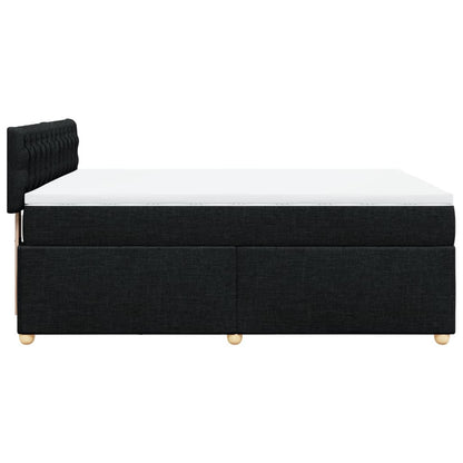 Giroletto a Molle con Materasso Nero 160x200 cm in Tessuto | homemem39