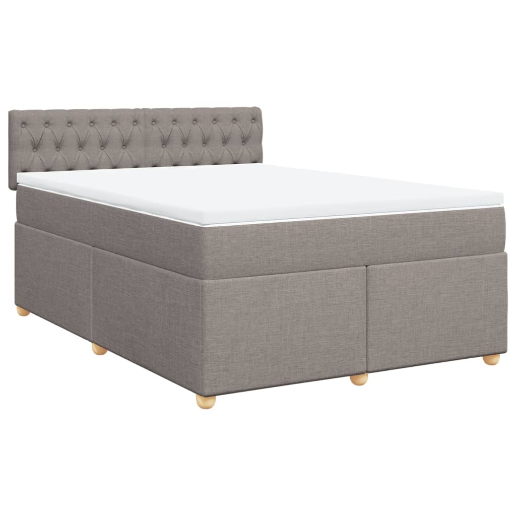 Giroletto a Molle con Materasso Tortora 160x200 cm in Tessuto | homemem39