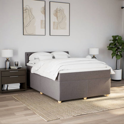 Giroletto a Molle con Materasso Tortora 160x200 cm in Tessuto | homemem39