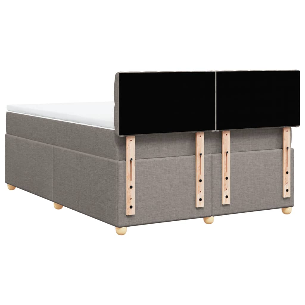 Giroletto a Molle con Materasso Tortora 160x200 cm in Tessuto | homemem39