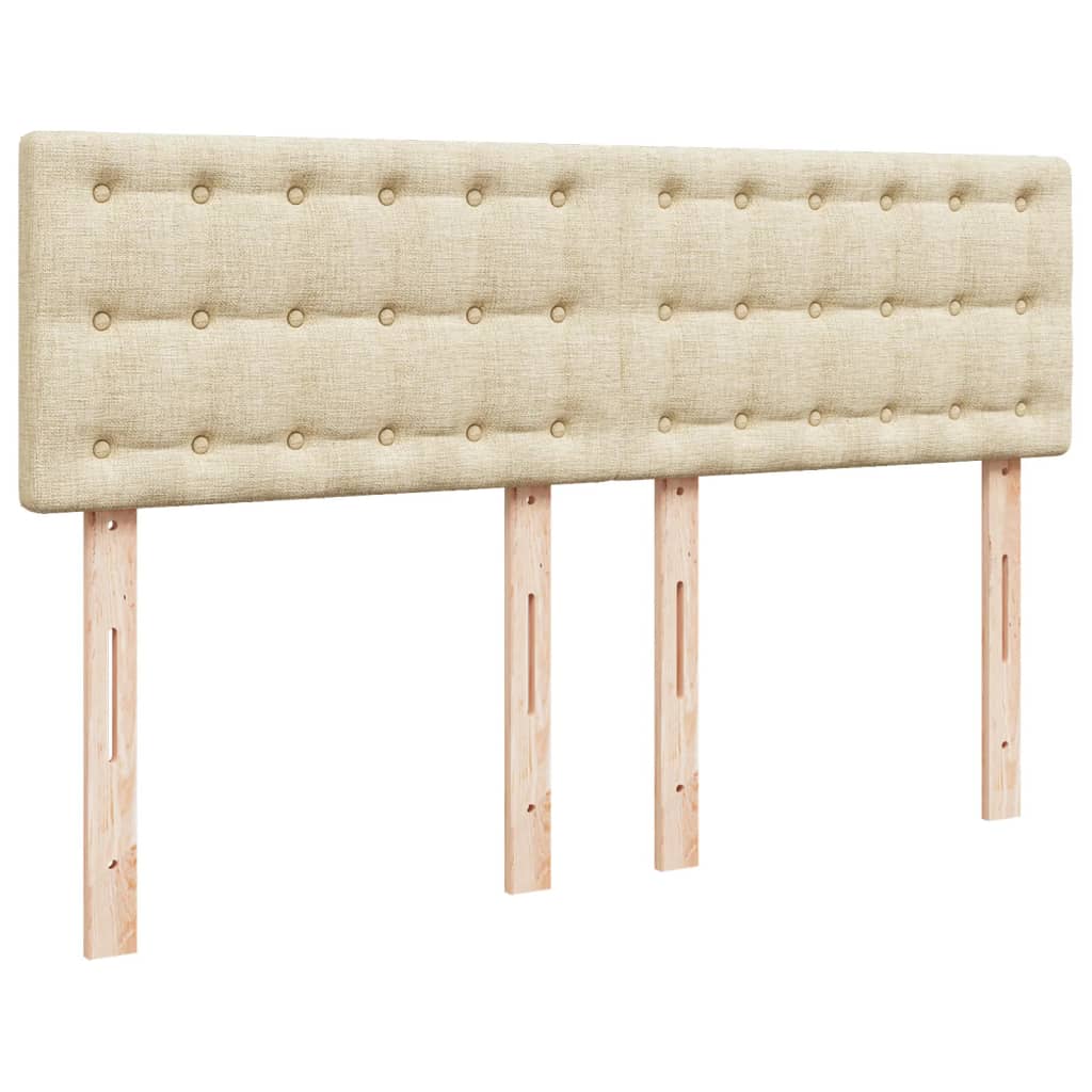 Giroletto a Molle con Materasso Crema 160x200 cm in Tessuto - homemem39