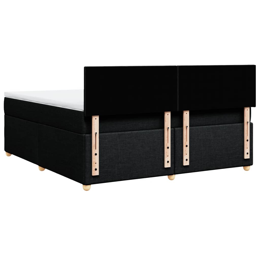 Giroletto a Molle con Materasso Nero 180x200 cm in Tessuto - homemem39