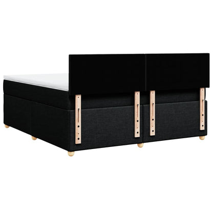 Giroletto a Molle con Materasso Nero 180x200 cm in Tessuto - homemem39