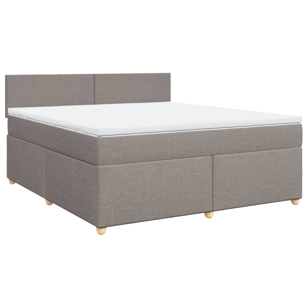 Giroletto a Molle con Materasso Tortora 180x200 cm in Tessuto | homemem39