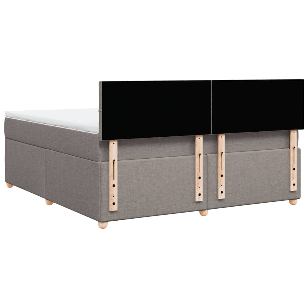 Giroletto a Molle con Materasso Tortora 180x200 cm in Tessuto | homemem39