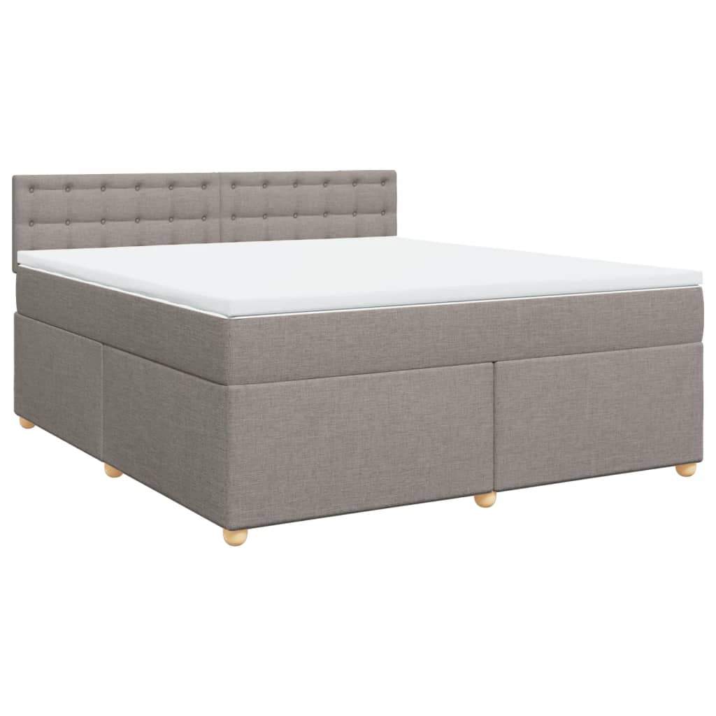 Giroletto a Molle con Materasso Tortora 180x200 cm in Tessuto | homemem39