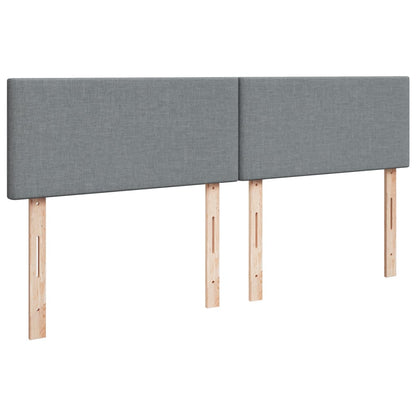 Giroletto a Molle con Materasso Grigio Chiaro 200x200cm Tessuto - homemem39