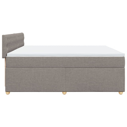 Giroletto a Molle con Materasso Tortora 200x200 cm in Tessuto | homemem39