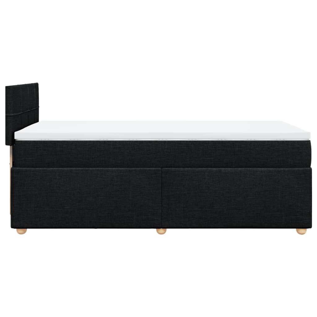 Letto a Molle con Materasso Nero Singolo in Tessuto | homemem39