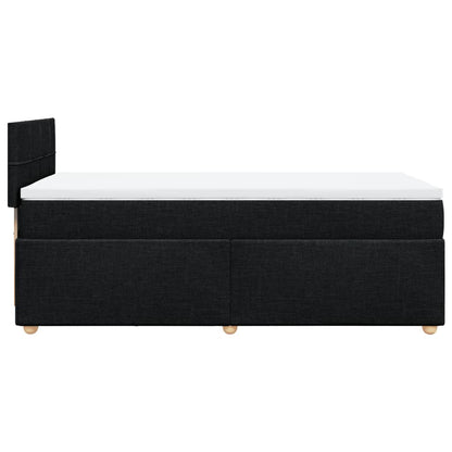 Letto a Molle con Materasso Nero Singolo in Tessuto | homemem39