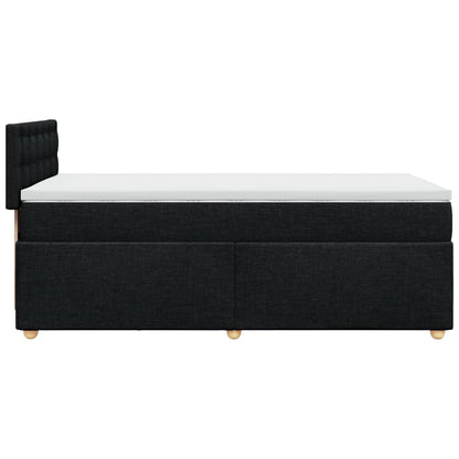 Letto a Molle con Materasso Nero Singolo in Tessuto | homemem39
