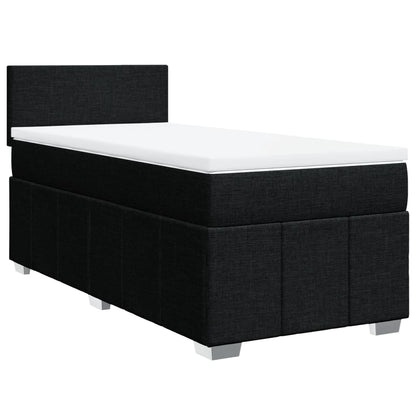 Giroletto a Molle con Materasso Nero 80x200 cm inTessuto | homemem39