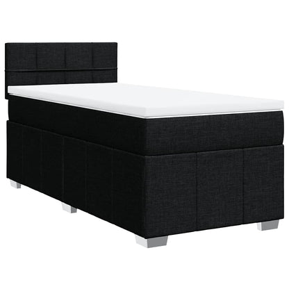 Giroletto a Molle con Materasso Nero 80x200 cm inTessuto | homemem39