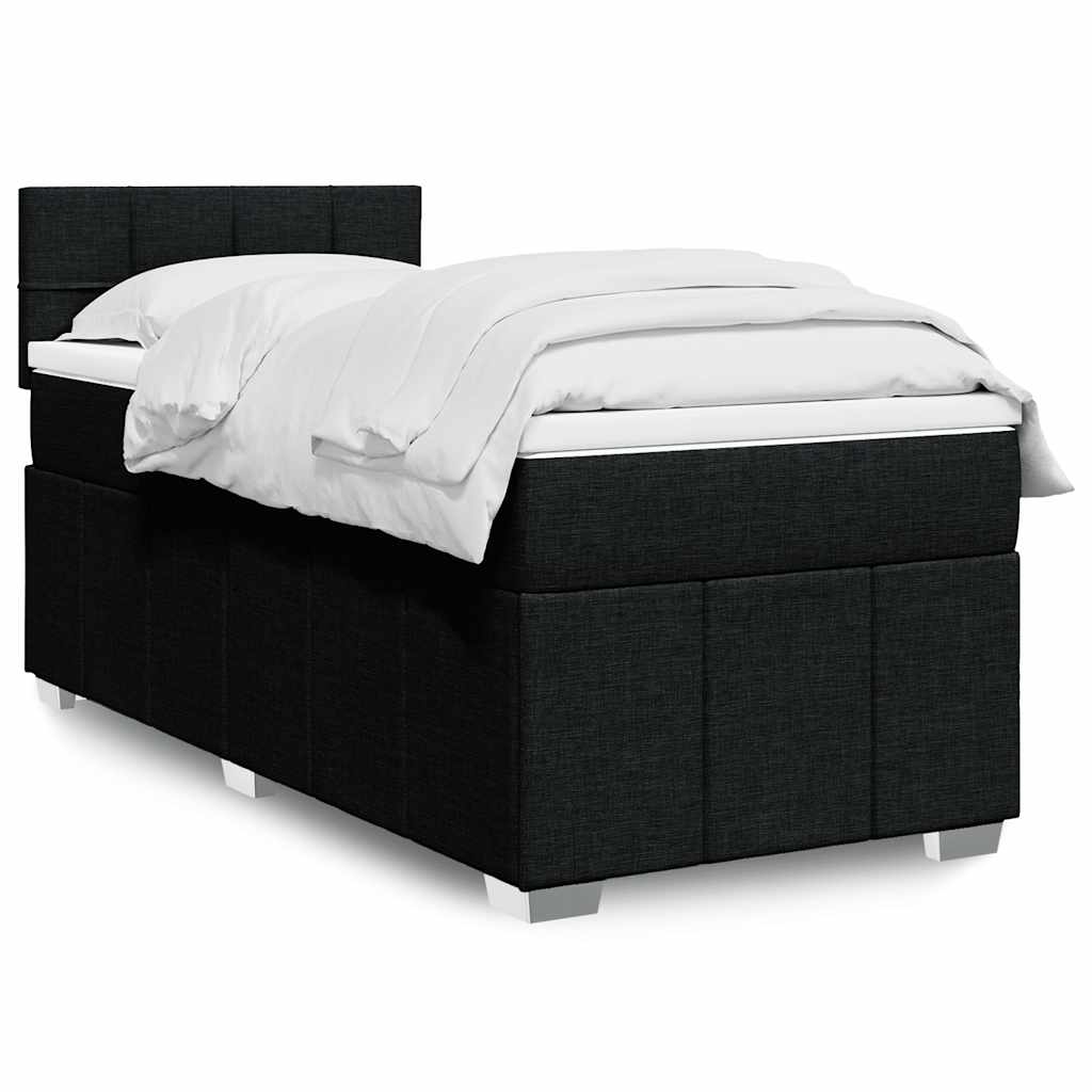 Giroletto a Molle con Materasso Nero 80x200 cm inTessuto | homemem39