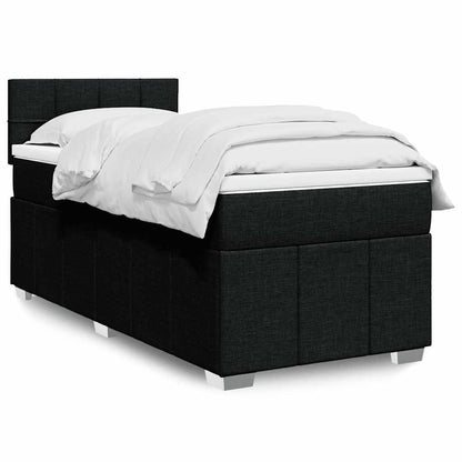 Giroletto a Molle con Materasso Nero 80x200 cm inTessuto | homemem39