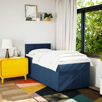 Giroletto a Molle con Materasso Blu 80x200 cm inTessuto | homemem39