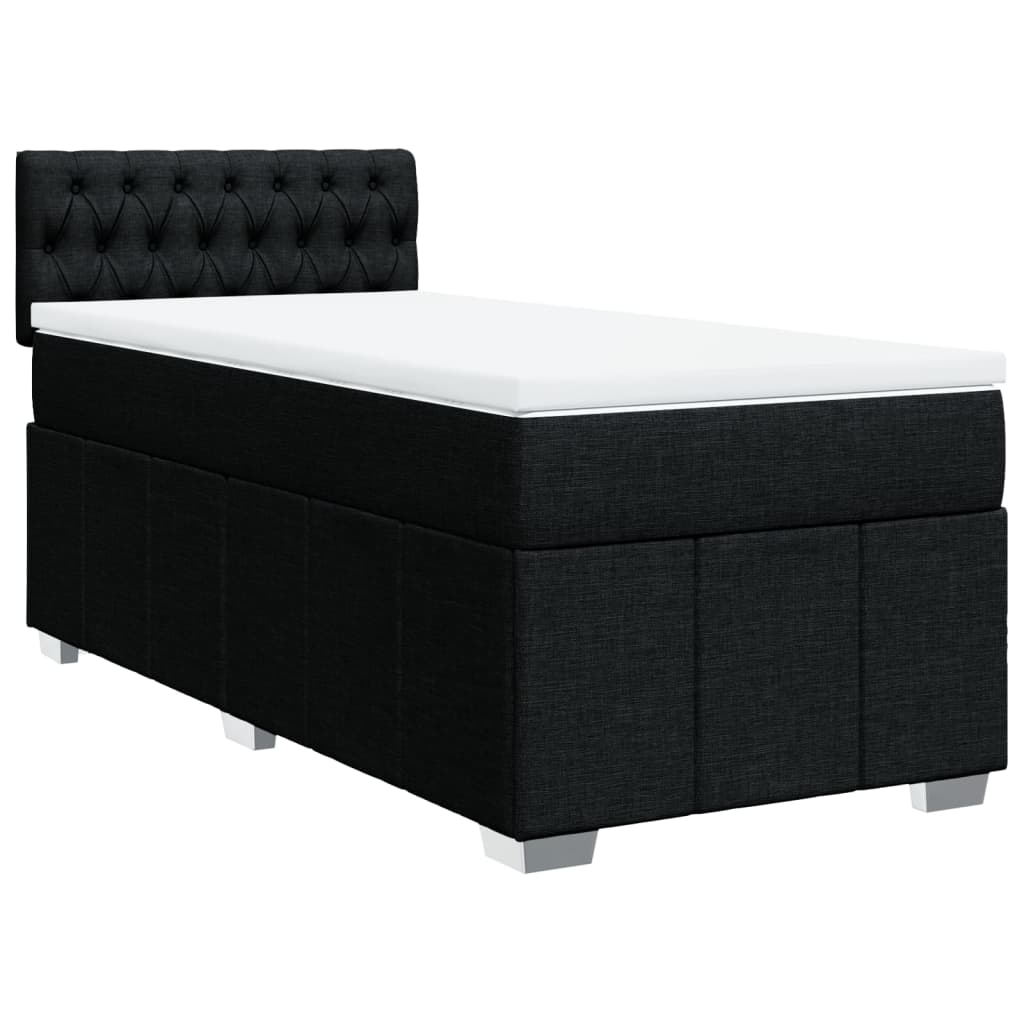 Giroletto a Molle con Materasso Nero 80x200 cm inTessuto | homemem39