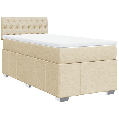 Giroletto a Molle con Materasso Crema 80x200 cm inTessuto | homemem39