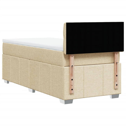 Giroletto a Molle con Materasso Crema 80x200 cm inTessuto | homemem39