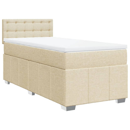 Giroletto a Molle con Materasso Crema 80x200 cm inTessuto | homemem39