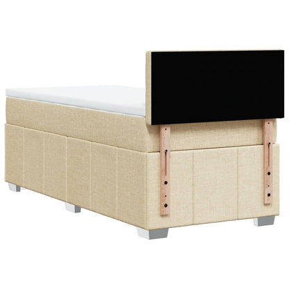 Giroletto a Molle con Materasso Crema 80x200 cm inTessuto | homemem39