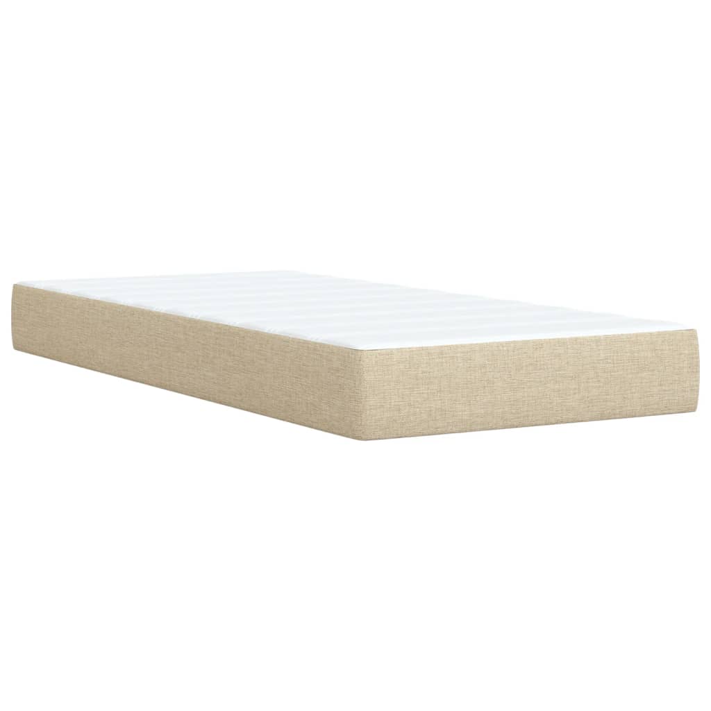 Giroletto a Molle con Materasso Crema 80x200 cm inTessuto | homemem39