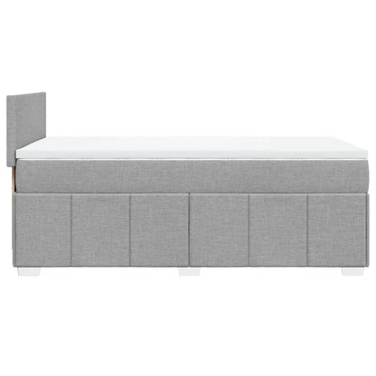 Giroletto a Molle con Materasso Grigio Chiaro 90x190 cm Tessuto