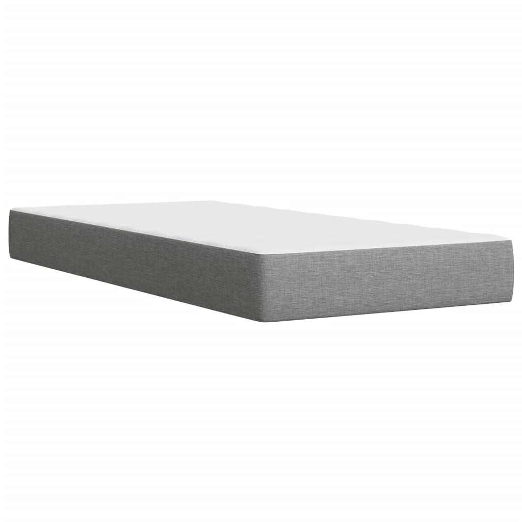 Giroletto a Molle con Materasso Grigio Chiaro 90x190 cm Tessuto | homemem39