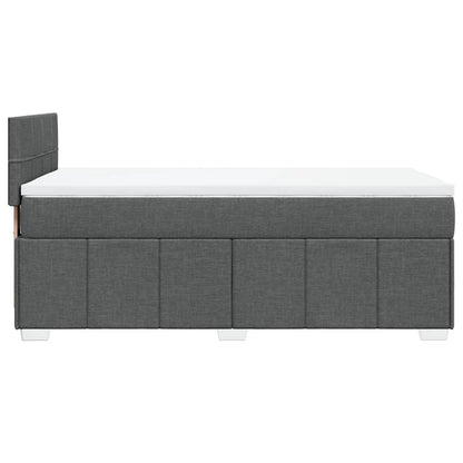 Giroletto a Molle con Materasso Grigio Scuro 90x190 cm Tessuto | homemem39