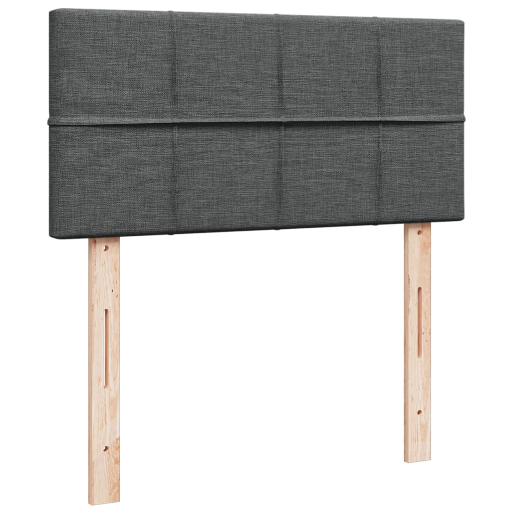Giroletto a Molle con Materasso Grigio Scuro 90x190 cm Tessuto | homemem39